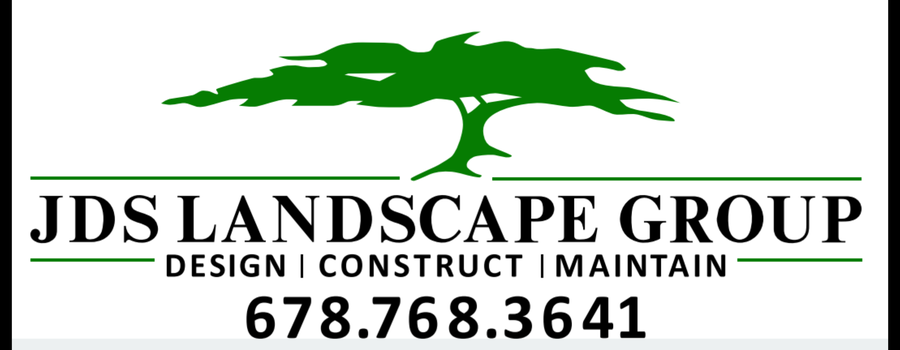 JDS Landscape Group logo — green tree, Design Construct Maintain